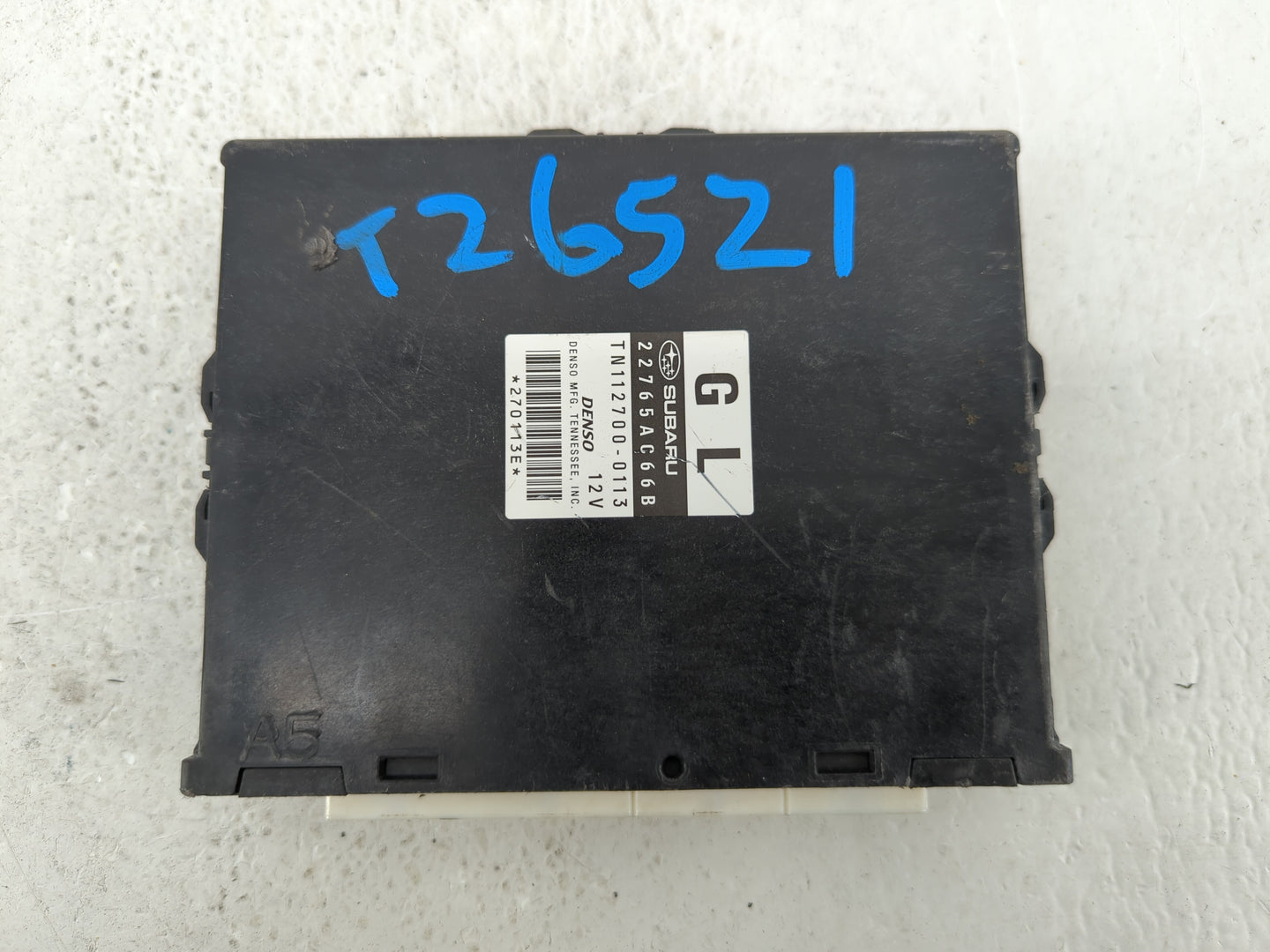 2012 Subaru Legacy PCM Engine Control Computer ECU ECM PCU OEM P/N:22765AC67B 22765AC66B Fits OEM Used Auto Parts - Oemuseda