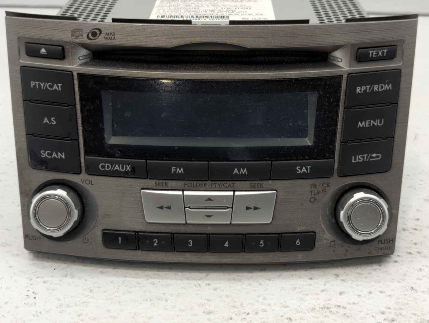 2012-2014 Subaru Legacy Radio AM FM Cd Player Receiver Replacement P/N:86201AJ61A 86271AJ60B, 86201AJ66A Fits Fits 2012 2013