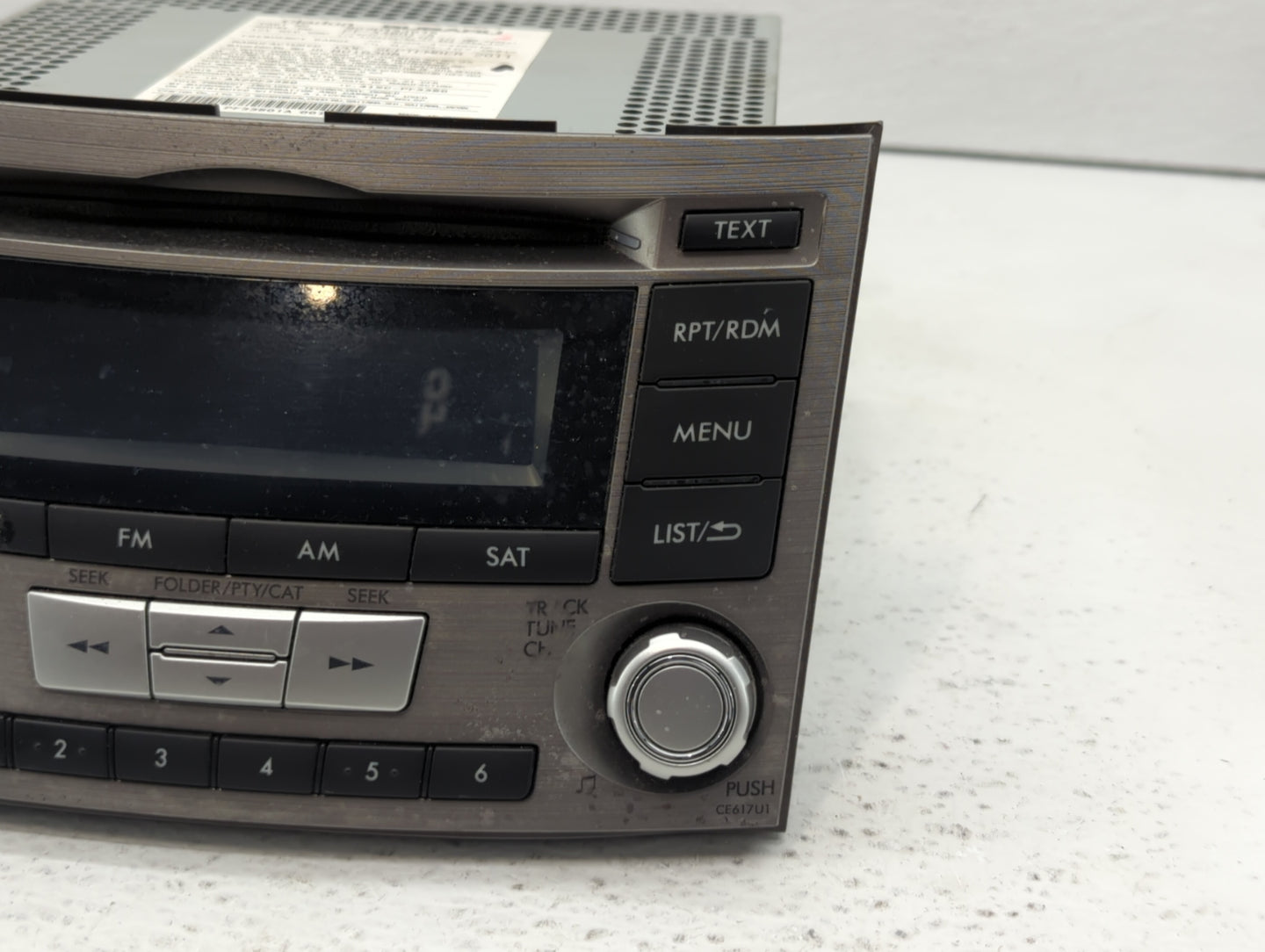 2012-2014 Subaru Legacy Radio AM FM Cd Player Receiver Replacement P/N:86201AJ61A 86271AJ60B, 86201AJ66A Fits Fits 2012 2013