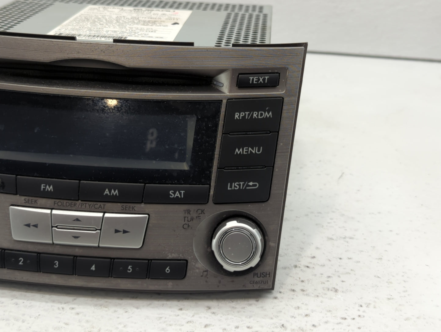 2012-2014 Subaru Legacy Radio AM FM Cd Player Receiver Replacement P/N:86201AJ61A 86271AJ60B, 86201AJ66A Fits Fits 2012 2013