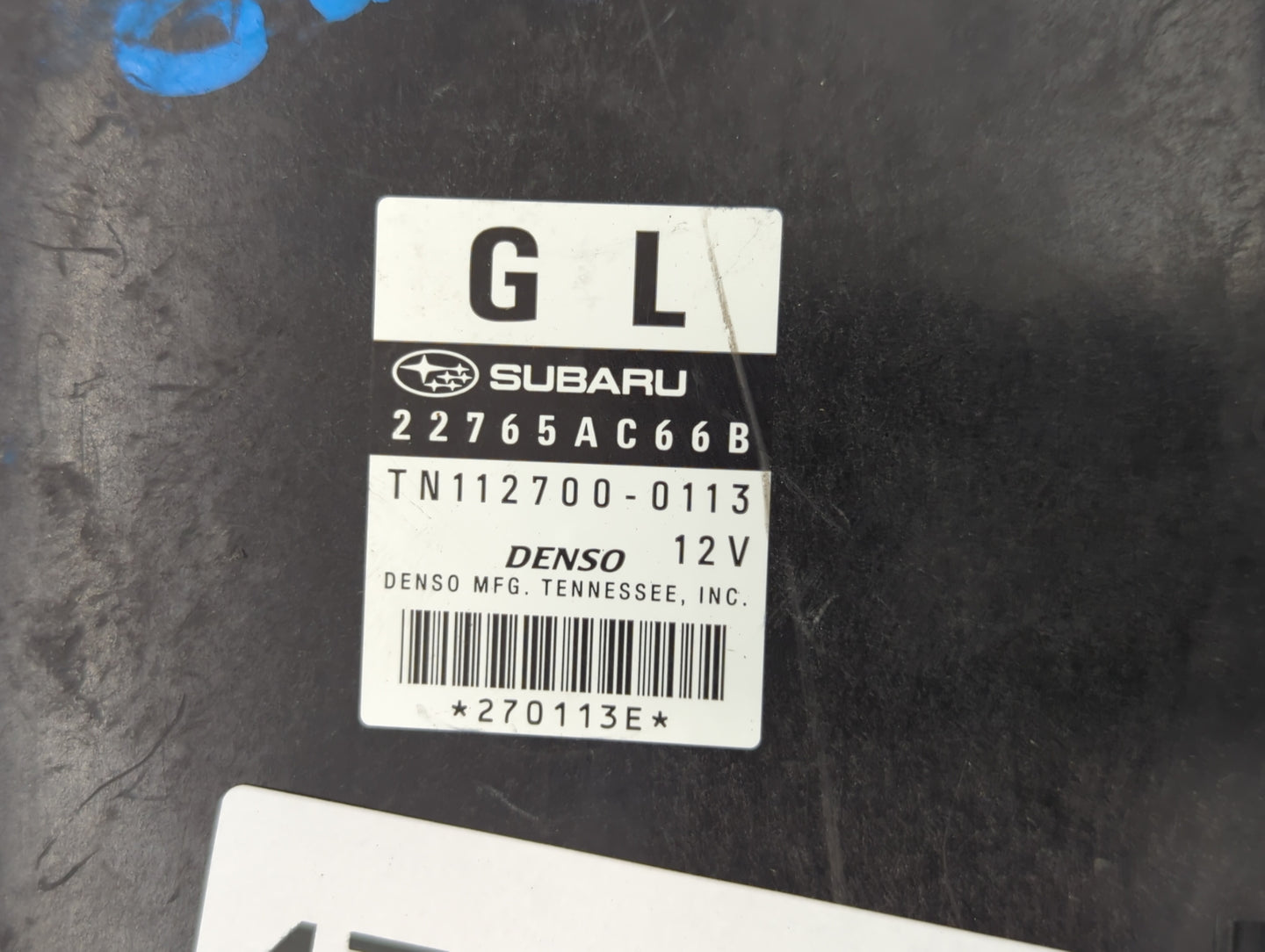 2012 Subaru Legacy PCM Engine Control Computer ECU ECM PCU OEM P/N:22765AC67B 22765AC66B Fits OEM Used Auto Parts - Oemuseda