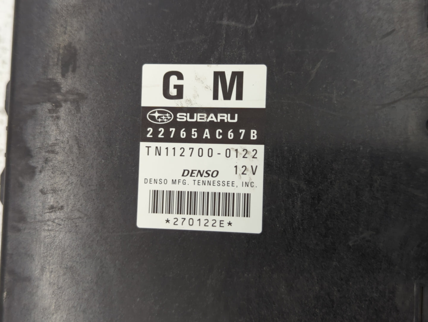 2012 Subaru Legacy PCM Engine Control Computer ECU ECM PCU OEM P/N:22765AC67B Fits OEM Used Auto Parts - Oemusedautoparts1.c