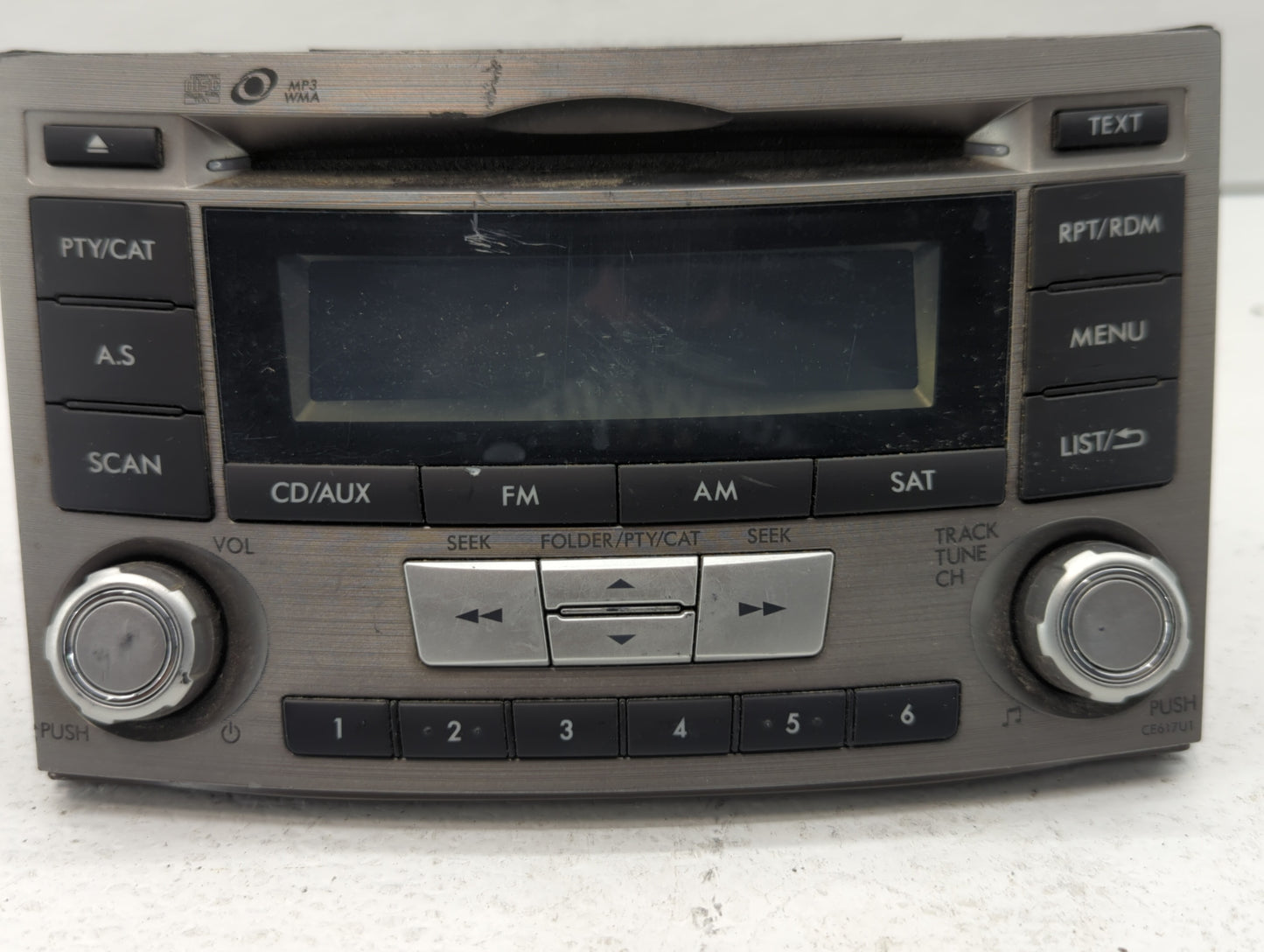 2012-2014 Subaru Legacy Radio AM FM Cd Player Receiver Replacement P/N:86201AJ61A Fits Fits 2012 2013 2014 OEM Used Auto Par