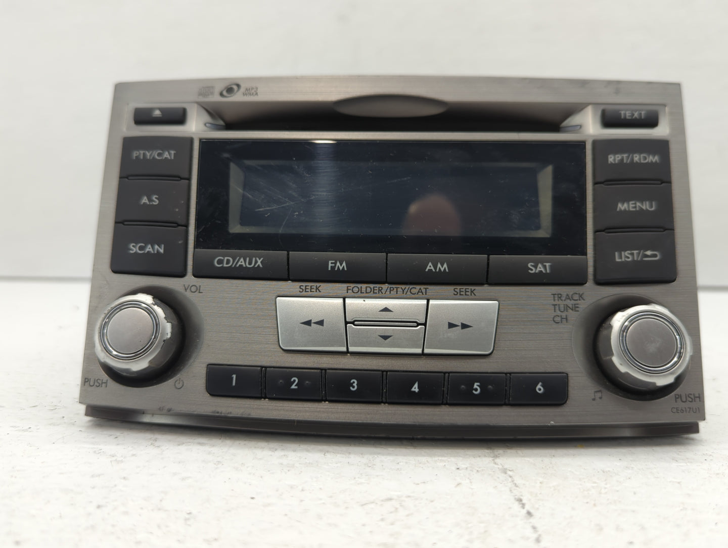 2012-2014 Subaru Legacy Radio AM FM Cd Player Receiver Replacement P/N:86201AJ61A Fits Fits 2012 2013 2014 OEM Used Auto Par