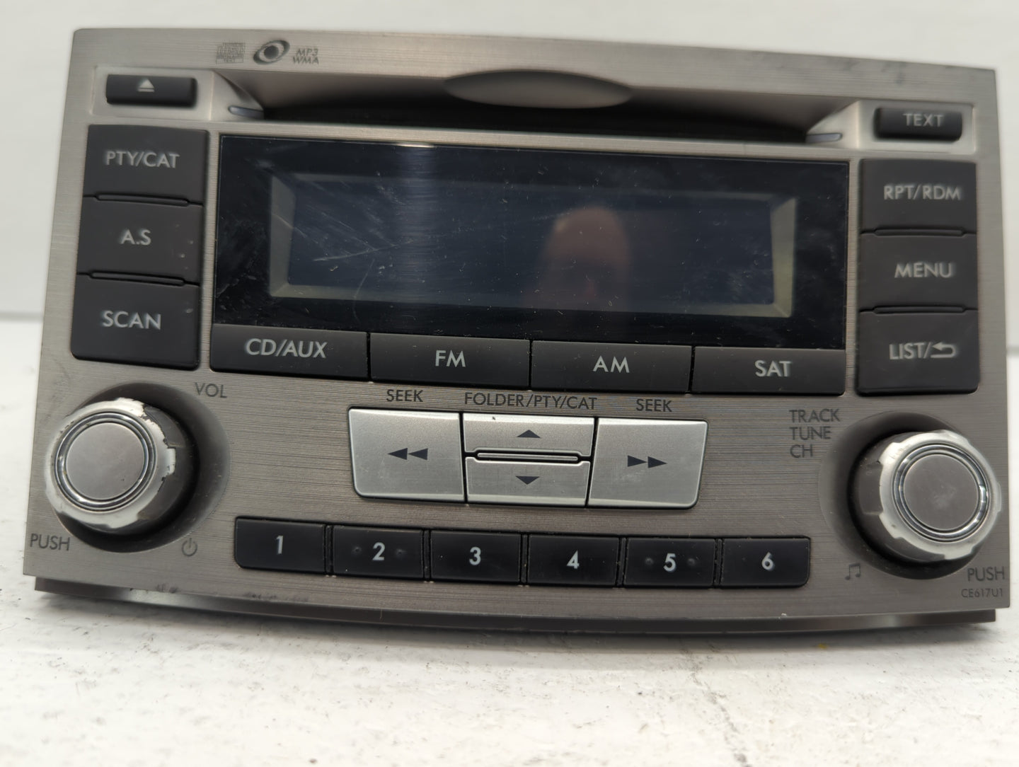 2012-2014 Subaru Legacy Radio AM FM Cd Player Receiver Replacement P/N:86201AJ61A Fits Fits 2012 2013 2014 OEM Used Auto Par