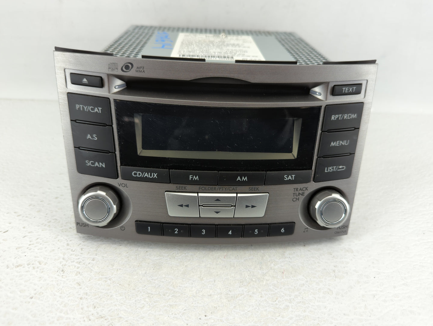 2012-2014 Subaru Legacy Radio AM FM Cd Player Receiver Replacement P/N:86201AJ61A Fits Fits 2012 2013 2014 OEM Used Auto Par