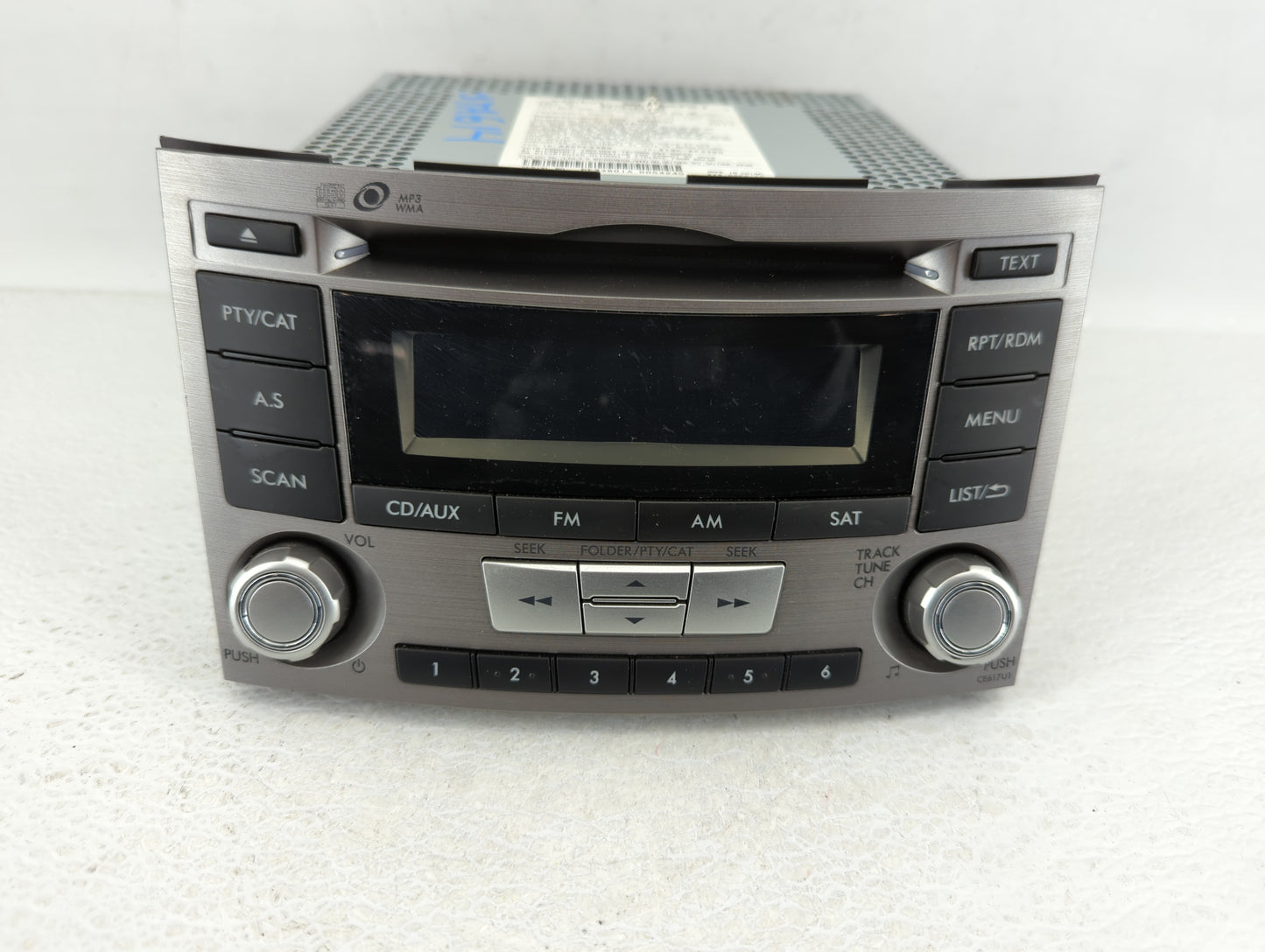 2012-2014 Subaru Legacy Radio AM FM Cd Player Receiver Replacement P/N:86201AJ61A Fits Fits 2012 2013 2014 OEM Used Auto Par