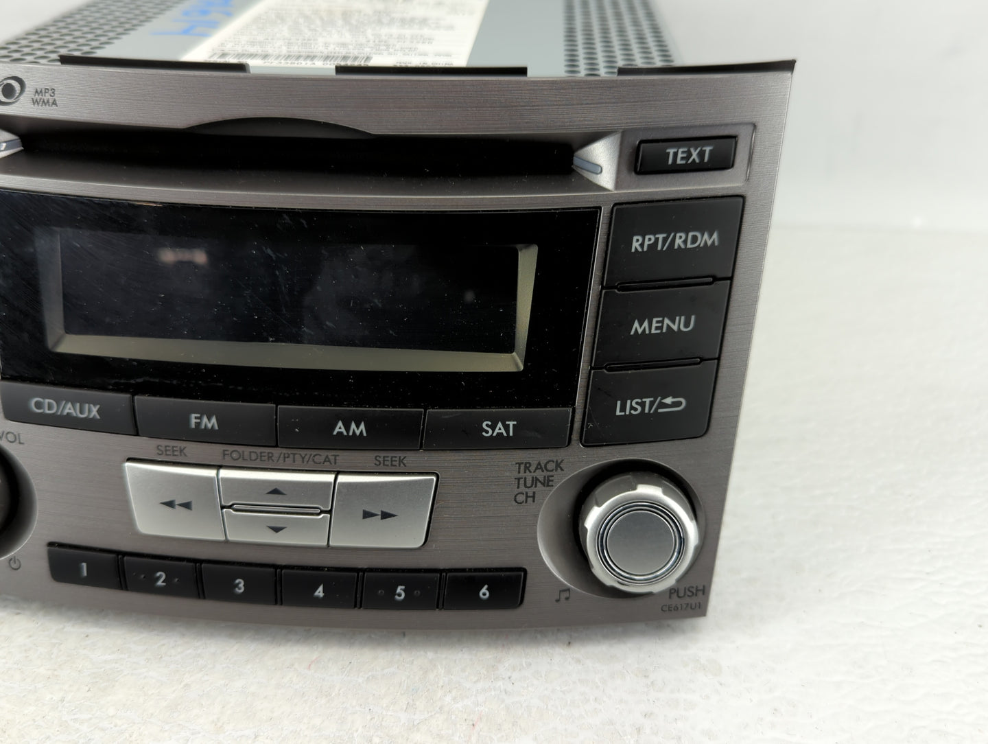 2012-2014 Subaru Legacy Radio AM FM Cd Player Receiver Replacement P/N:86201AJ61A Fits Fits 2012 2013 2014 OEM Used Auto Par