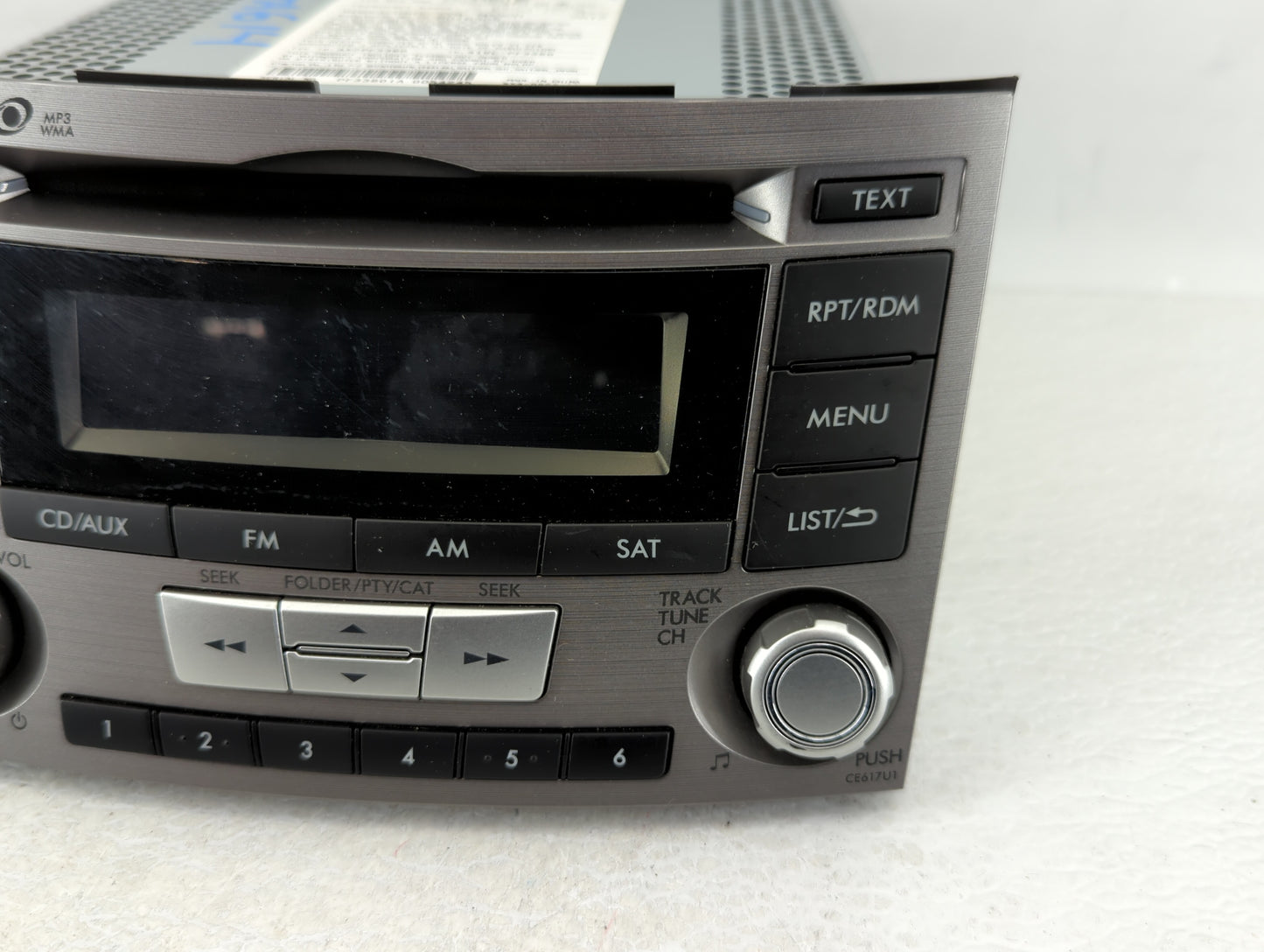 2012-2014 Subaru Legacy Radio AM FM Cd Player Receiver Replacement P/N:86201AJ61A Fits Fits 2012 2013 2014 OEM Used Auto Par