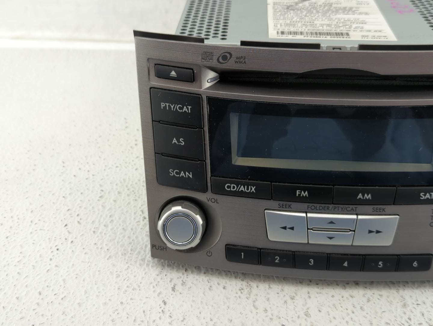 2012-2014 Subaru Legacy Radio AM FM Cd Player Receiver Replacement P/N:86201AJ61A Fits Fits 2012 2013 2014 OEM Used Auto Par
