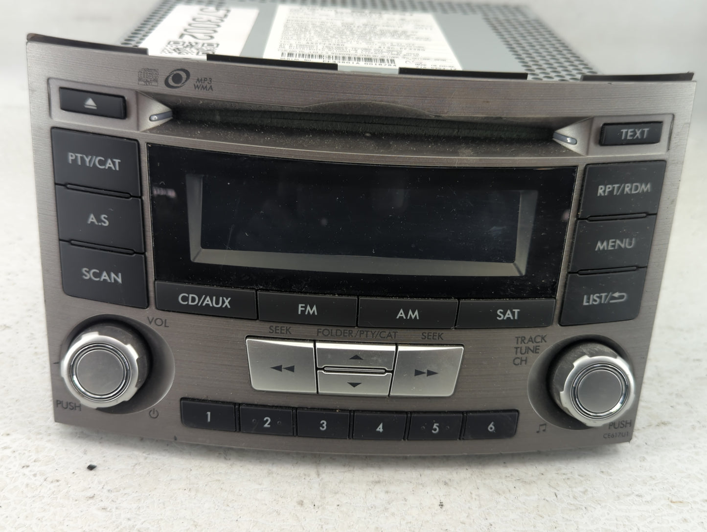 2012-2014 Subaru Legacy Am Fm Cd Player Radio Receiver - Oemusedautoparts1.com