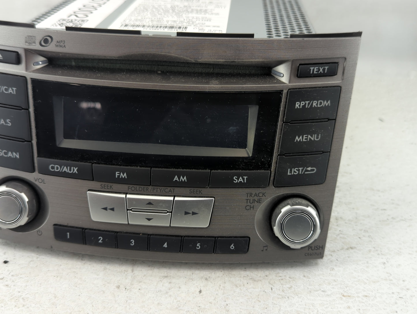 2012-2014 Subaru Legacy Am Fm Cd Player Radio Receiver - Oemusedautoparts1.com