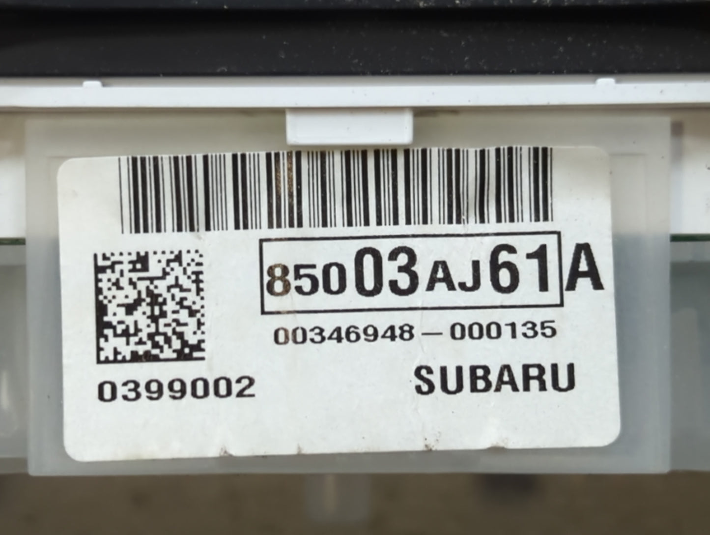 2012 Subaru Legacy Instrument Cluster Speedometer Gauges P/N:85003AJ61A Fits OEM Used Auto Parts - Oemusedautoparts1.com