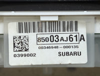 2012 Subaru Legacy Instrument Cluster Speedometer Gauges P/N:85003AJ61A Fits OEM Used Auto Parts - Oemusedautoparts1.com