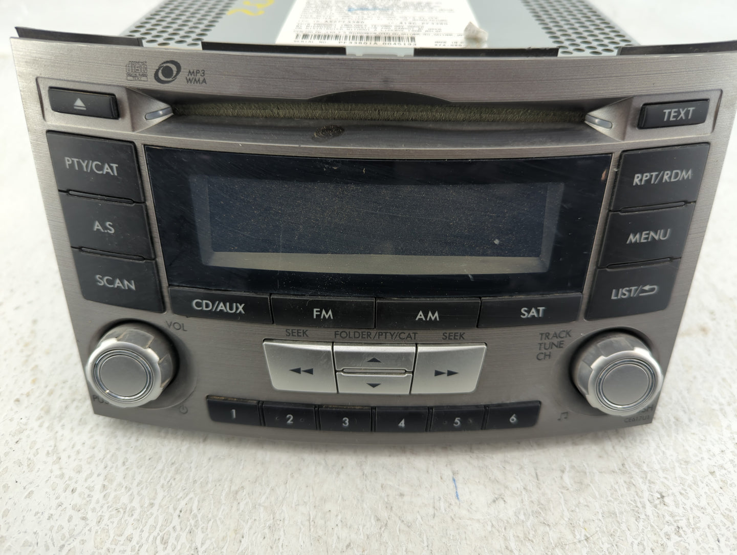 2012-2014 Subaru Legacy Am Fm Cd Player Radio Receiver - Oemusedautoparts1.com