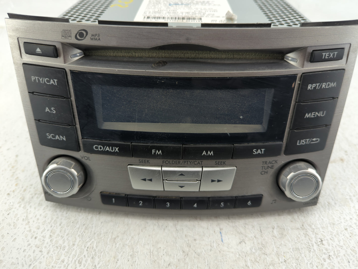 2012-2014 Subaru Legacy Am Fm Cd Player Radio Receiver - Oemusedautoparts1.com