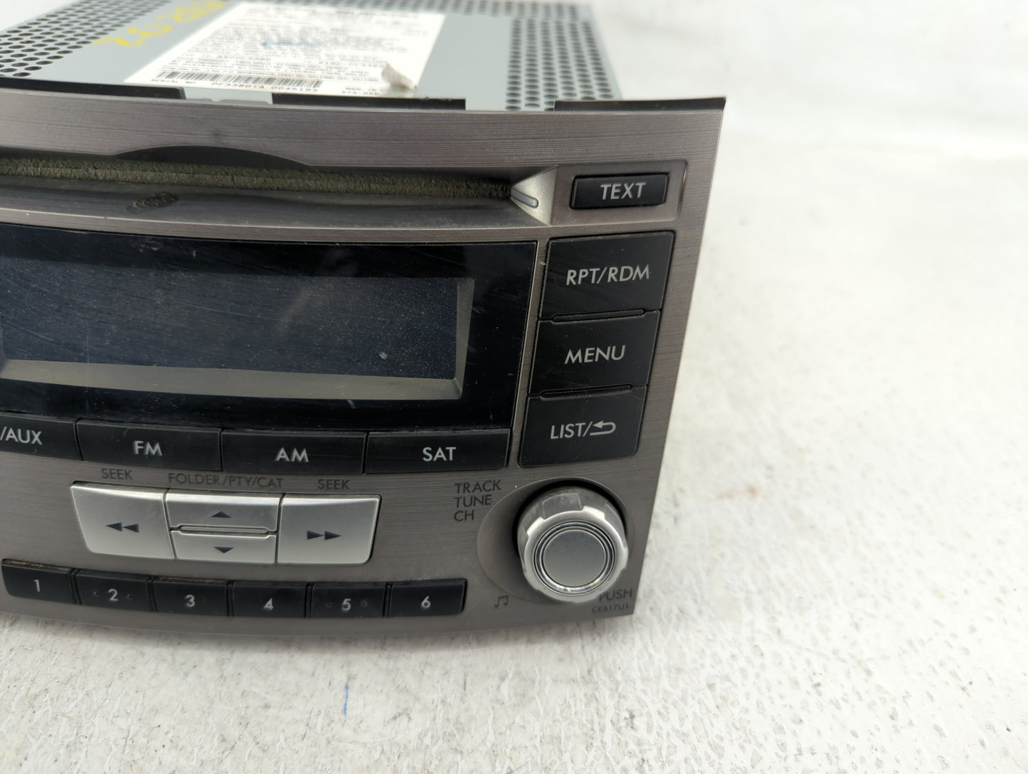 2012-2014 Subaru Legacy Am Fm Cd Player Radio Receiver - Oemusedautoparts1.com