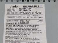 2012-2014 Subaru Legacy Radio AM FM Cd Player Receiver Replacement P/N:86201AJ61A Fits Fits 2012 2013 2014 OEM Used Auto Par