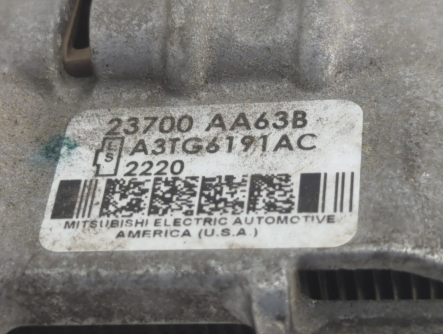 2010-2012 Subaru Legacy Alternator Replacement Generator Charging Assembly Engine OEM P/N:23700 AA63B Fits Fits 2010 2011 20