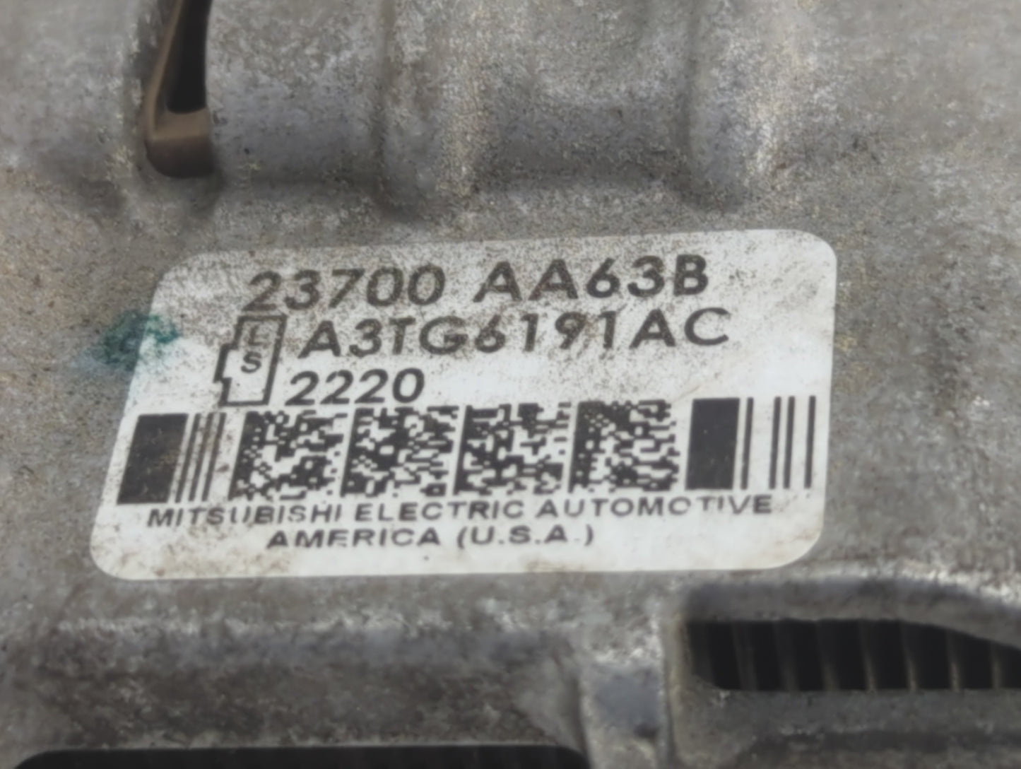 2010-2012 Subaru Legacy Alternator Replacement Generator Charging Assembly Engine OEM P/N:23700 AA63B Fits Fits 2010 2011 20