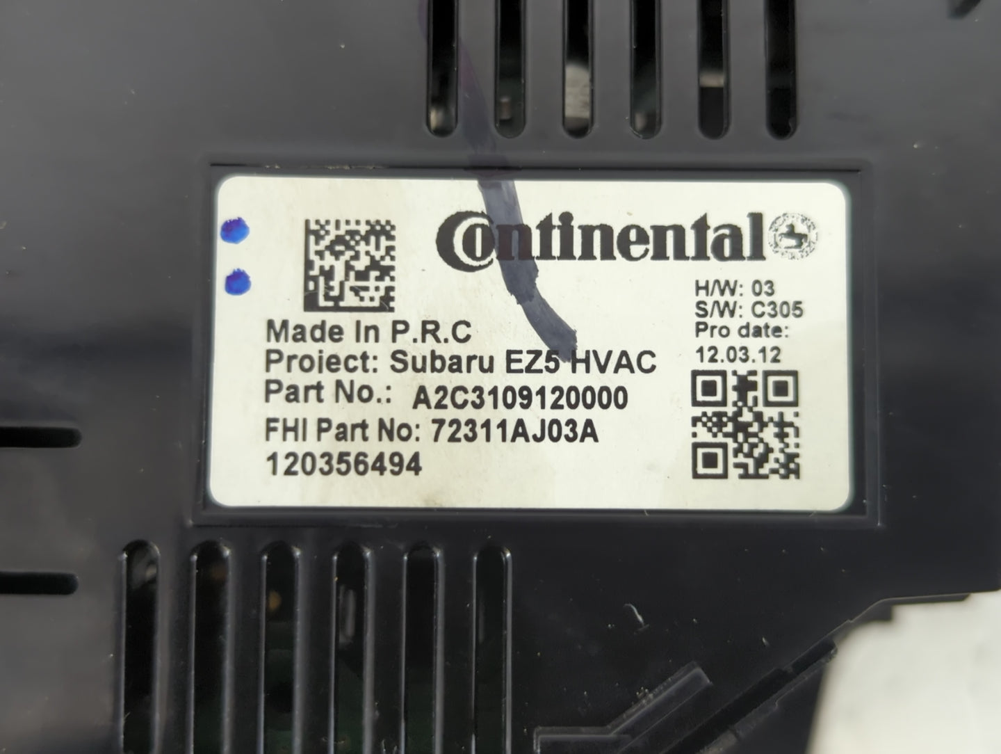 2010-2014 Subaru Legacy Climate Control Module Temperature AC/Heater Replacement P/N:72311AJ03A A2C3109120000 Fits OEM Used 