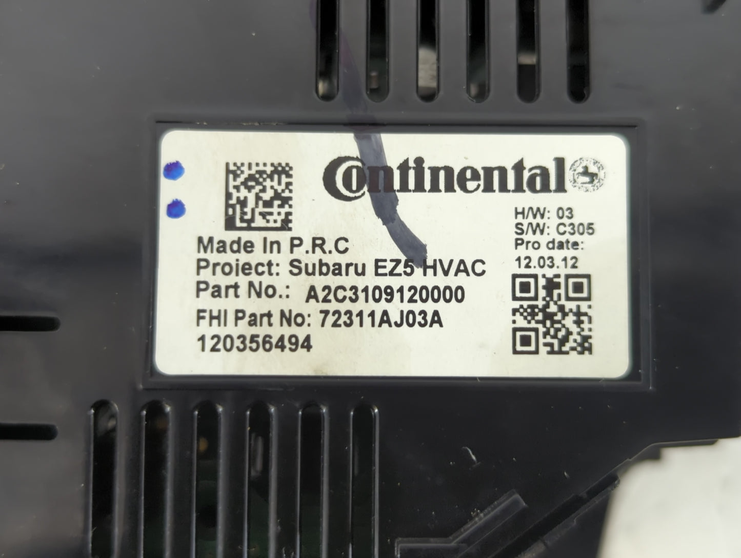 2010-2014 Subaru Legacy Climate Control Module Temperature AC/Heater Replacement P/N:72311AJ03A A2C3109120000 Fits OEM Used 