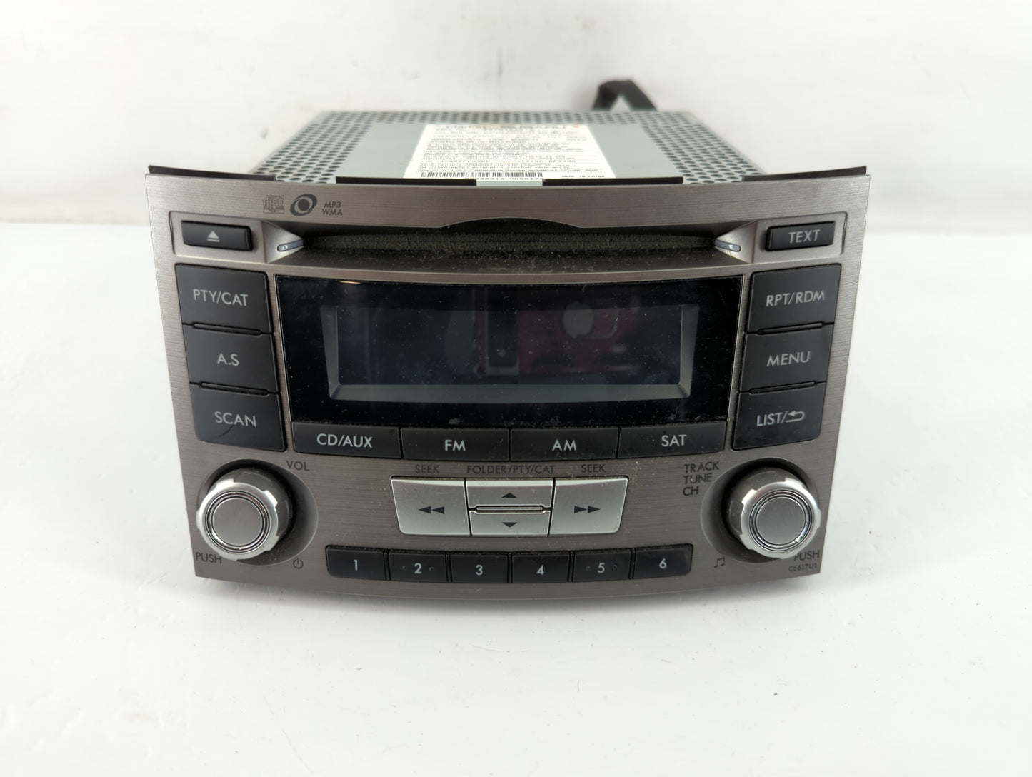 2012-2014 Subaru Legacy Radio AM FM Cd Player Receiver Replacement P/N:86201AJ61A Fits Fits 2012 2013 2014 OEM Used Auto Par