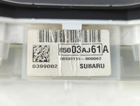 2012 Subaru Legacy Instrument Cluster Speedometer Gauges P/N:85003AJ61A Fits OEM Used Auto Parts - Oemusedautoparts1.com