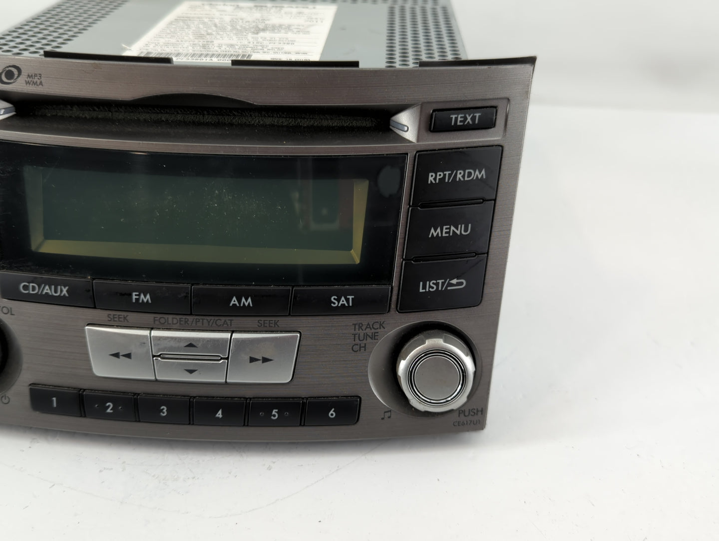 2012-2014 Subaru Legacy Radio AM FM Cd Player Receiver Replacement P/N:86201AJ61A Fits Fits 2012 2013 2014 OEM Used Auto Par