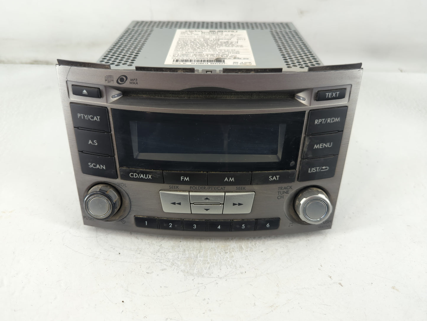 2010-2012 Subaru Legacy Radio AM FM Cd Player Receiver Replacement P/N:86201AJ61A Fits Fits 2010 2011 2012 OEM Used Auto Par