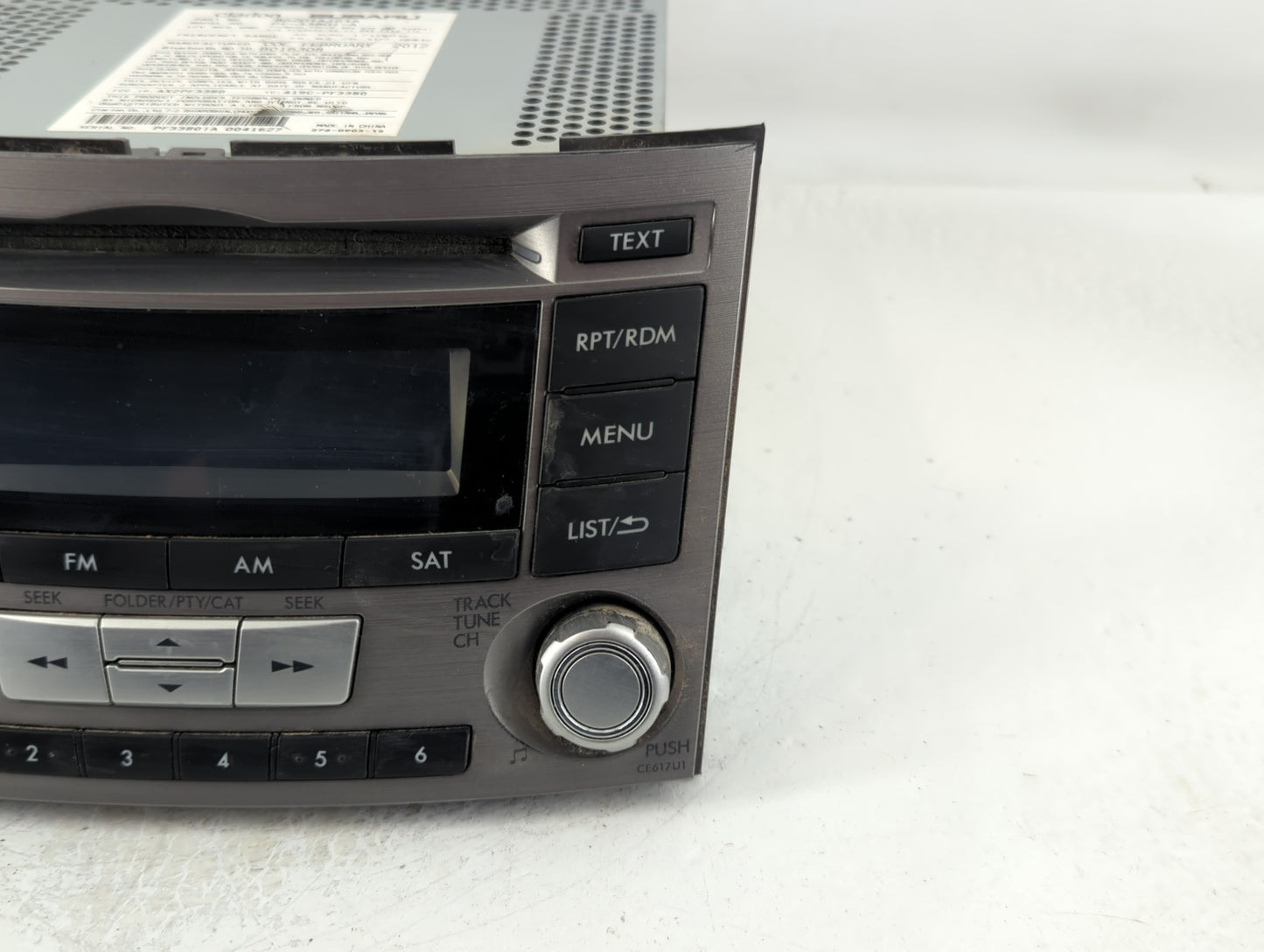 2010-2012 Subaru Legacy Radio AM FM Cd Player Receiver Replacement P/N:86201AJ61A Fits Fits 2010 2011 2012 OEM Used Auto Par