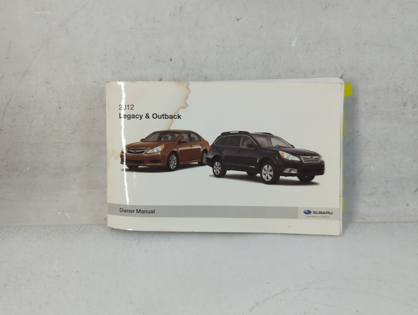 2012 Subaru Legacy Owners Manual Book Guide OEM Used Auto Parts - Oemusedautoparts1.com