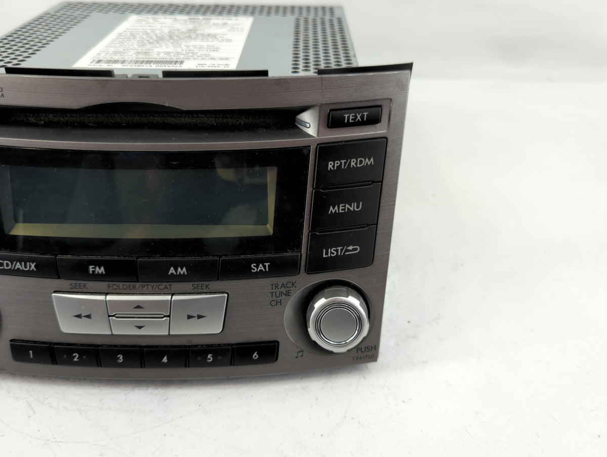 2012-2014 Subaru Legacy Radio AM FM Cd Player Receiver Replacement P/N:86201AJ61A Fits Fits 2012 2013 2014 OEM Used Auto Par