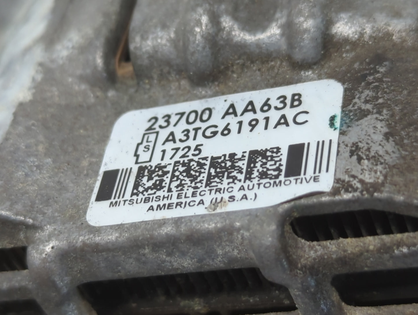 2010-2012 Subaru Legacy Alternator Replacement Generator Charging Assembly Engine OEM P/N:A3TG6191AC 23700 AA63B Fits OEM Us