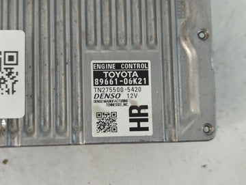 2012-2014 Toyota Camry PCM Engine Control Computer ECU ECM PCU OEM P/N:89661-06K21 89661-06K20 Fits Fits 2012 2013 2014 OEM Used Auto Parts