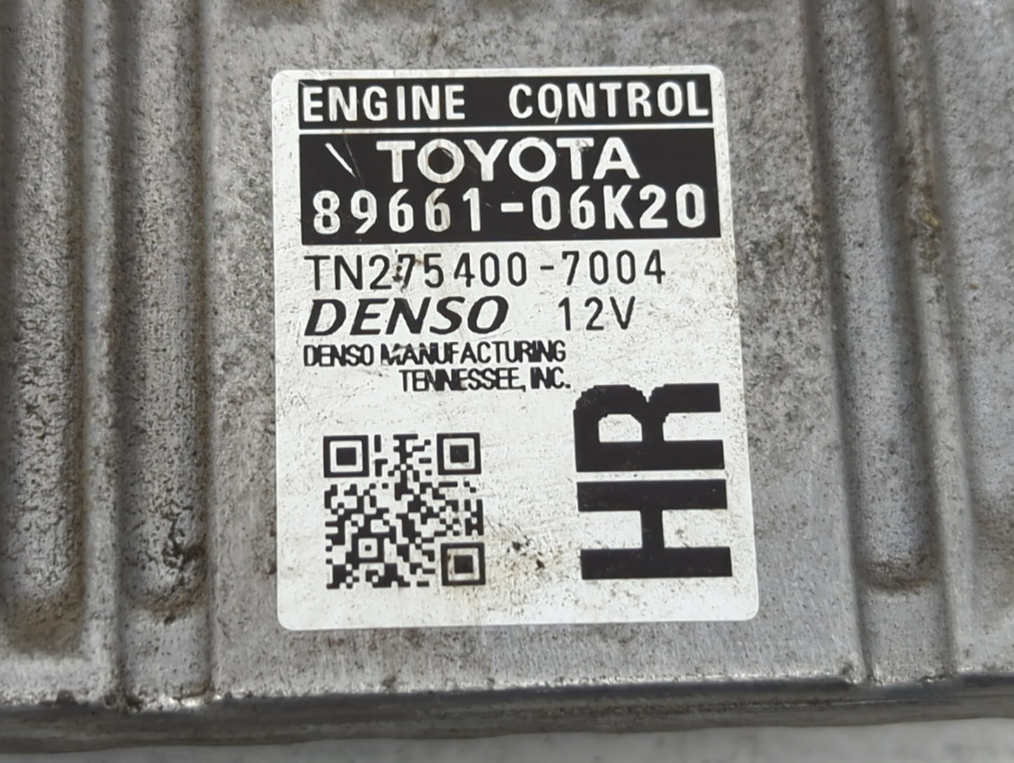 2012-2014 Toyota Camry PCM Engine Control Computer ECU ECM PCU OEM P/N:89661-06K20 Fits Fits 2012 2013 2014 OEM Used Auto Pa