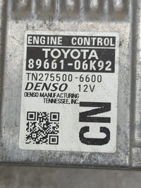 2012-2013 Toyota Camry PCM Engine Control Computer ECU ECM PCU OEM P/N:89661-06K92 TN275500-6600 Fits Fits 2012 2013 OEM Use
