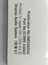 2012 Toyota Camry Owners Manual Book Guide P/N:OM33A02U 01999-33A02 OEM Used Auto Parts - Oemusedautoparts1.com