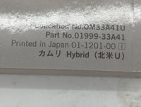 2012 Toyota Camry Owners Manual Book Guide P/N:OM33A41U 01999-33A41 OEM Used Auto Parts - Oemusedautoparts1.com