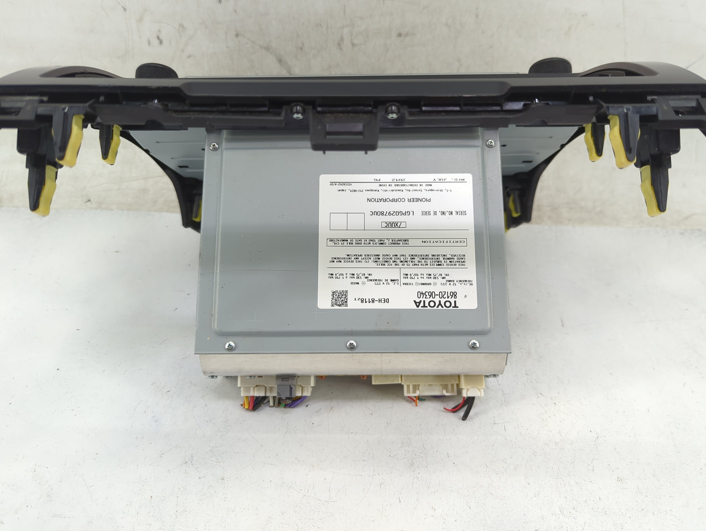 2012-2013 Toyota Camry Radio AM FM Cd Player Receiver Replacement P/N:86120-06340 DEH-8118 Fits Fits 2012 2013 OEM Used Auto