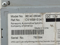 2012 Toyota Camry Radio AM FM Cd Player Receiver Replacement P/N:86140-06040 CV-VS81E040 Fits OEM Used Auto Parts - Oemuseda
