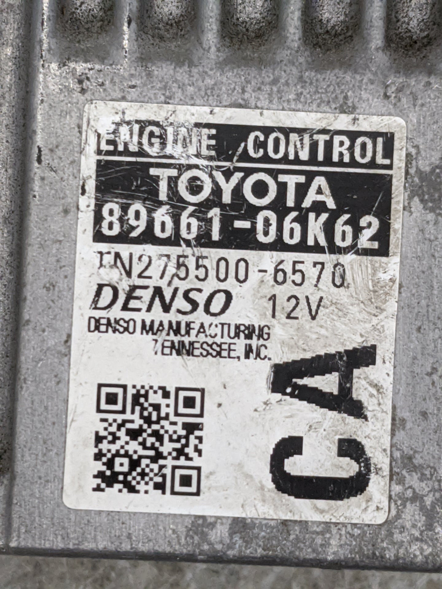 2012-2014 Toyota Camry PCM Engine Control Computer ECU ECM PCU OEM P/N:89661-06K62 275500-6570 Fits Fits 2012 2013 2014 OEM 