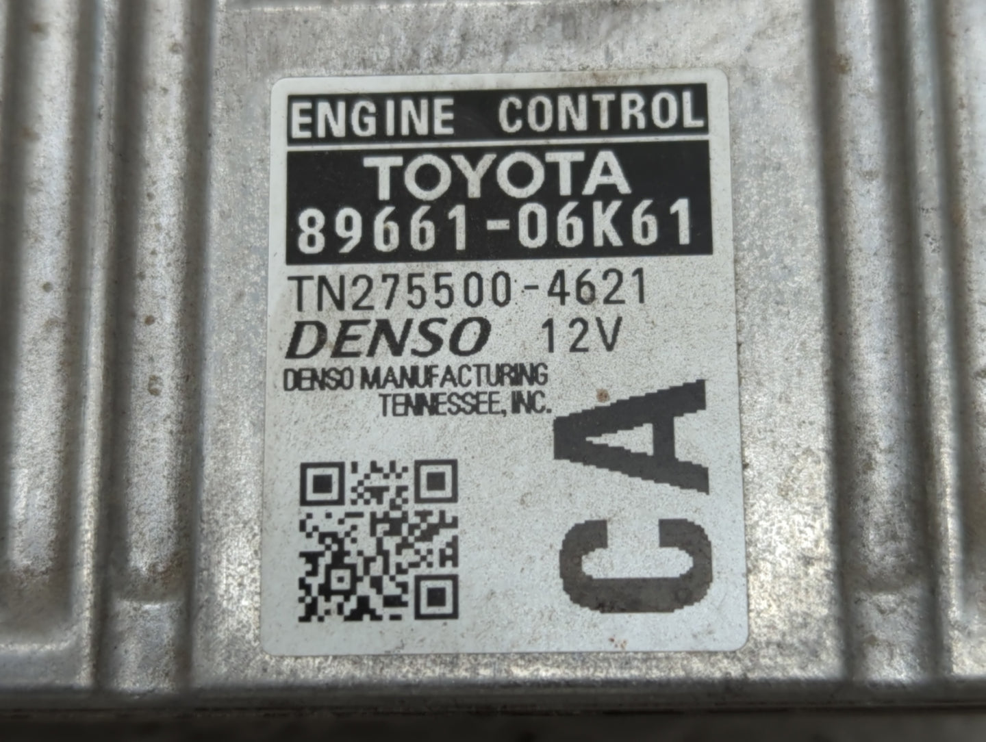 2012-2014 Toyota Camry PCM Engine Control Computer ECU ECM PCU OEM P/N:89661-06K61 Fits Fits 2012 2013 2014 OEM Used Auto Pa