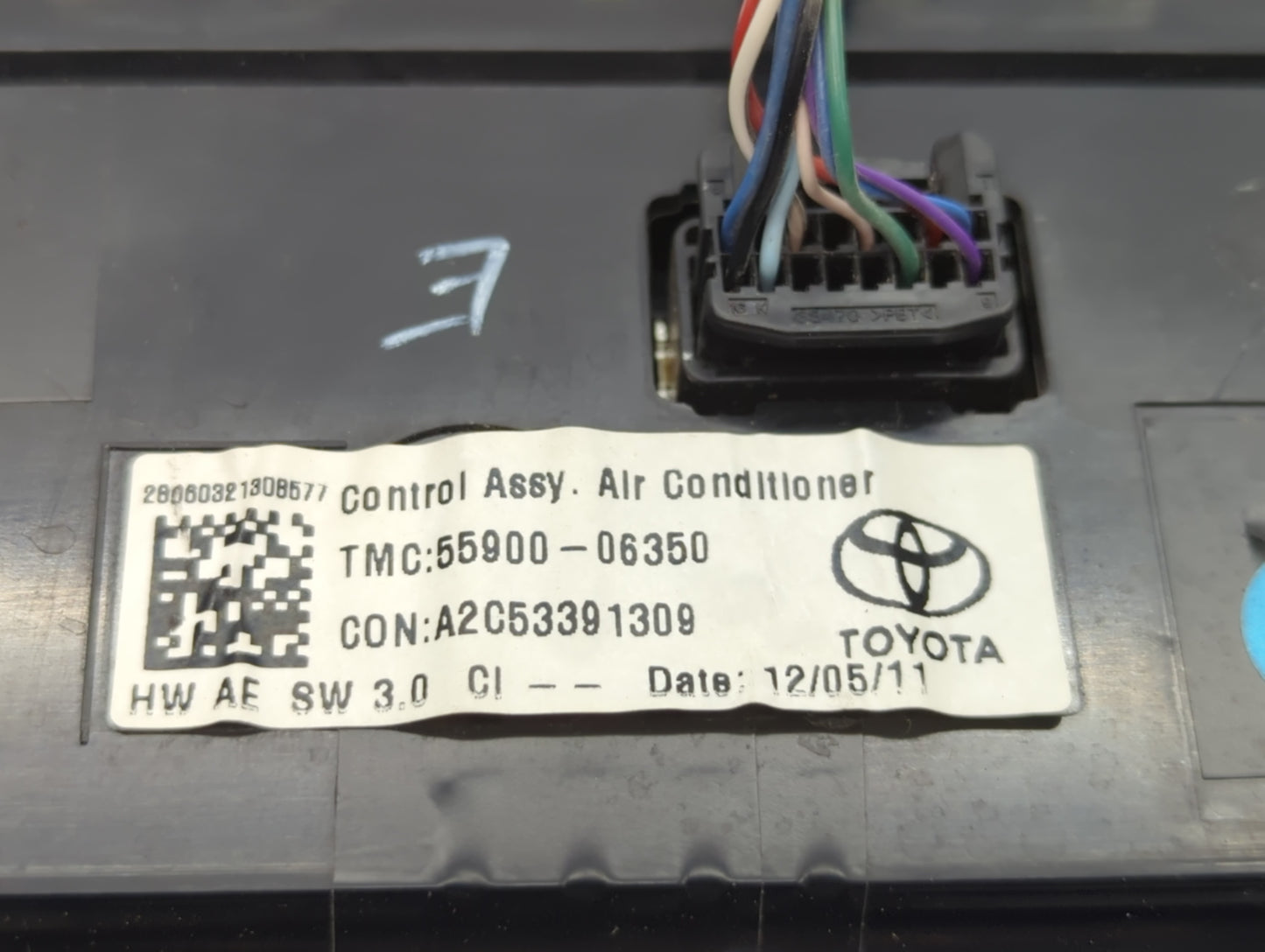 2012 Toyota Camry Climate Control Module Temperature AC/Heater Replacement P/N:55900-06350 A2C53391309 Fits OEM Used Auto Pa