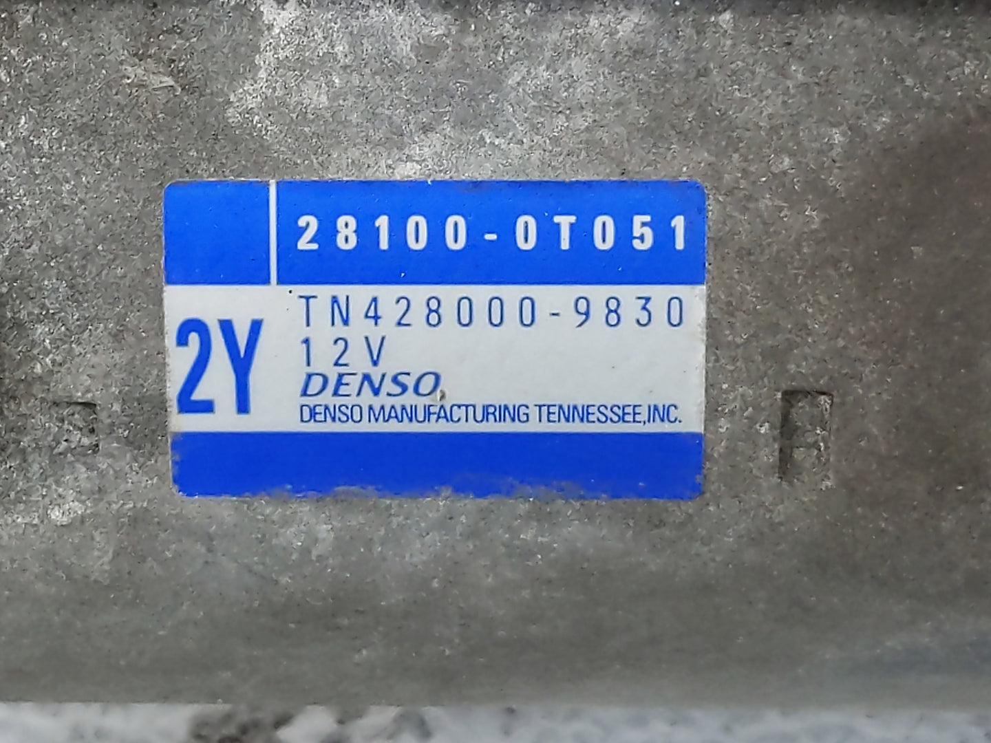 2009-2016 Toyota Corolla Car Starter Motor Solenoid OEM P/N:TN428000-9830 28100-0T051 Fits OEM Used Auto Parts - Oemusedauto