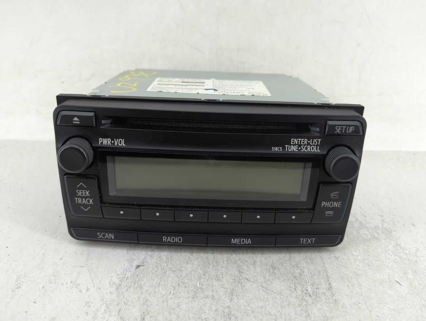 2012-2013 Toyota Corolla Radio AM FM Cd Player Receiver Replacement P/N:86120-02F90 Fits Fits 2012 2013 OEM Used Auto Parts 