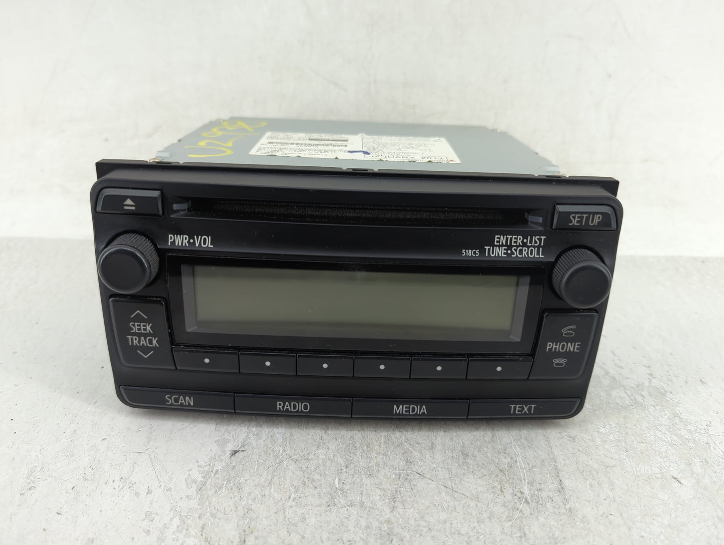 2012-2013 Toyota Corolla Radio AM FM Cd Player Receiver Replacement P/N:86120-02F90 Fits Fits 2012 2013 OEM Used Auto Parts 