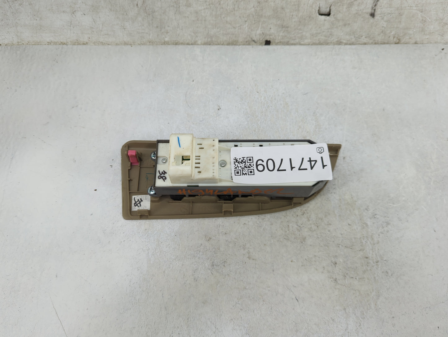 2008-2013 Toyota Highlander Master Power Window Switch Replacement Driver Side Left P/N:74232-0E030 Fits OEM Used Auto Parts
