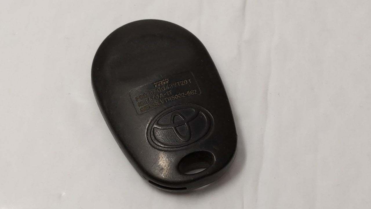 Toyota Highlander Keyless Entry Remote Gq43vt20t 4 Buttons - Oemusedautoparts1.com