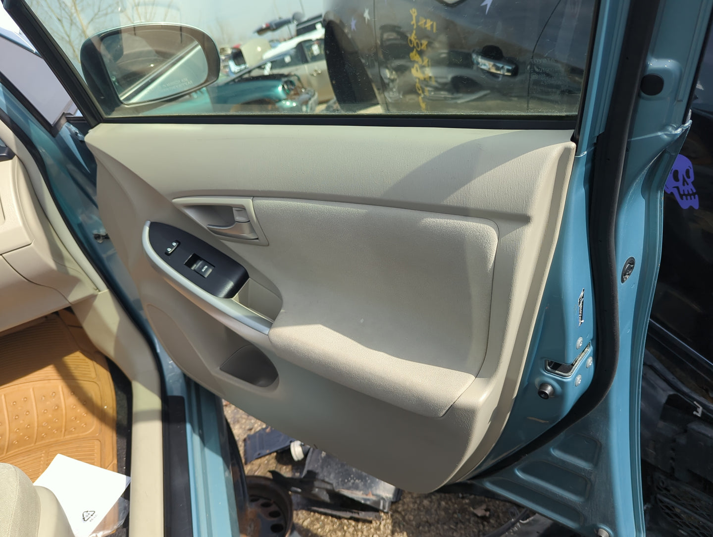 2012 Toyota Prius Front Right Passenger Interior Door Panel Trim - Oemusedautoparts1.com